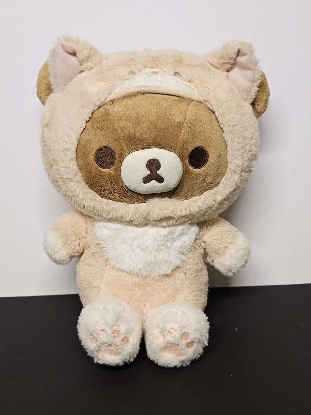 Official San-X Rilakkuma Neko Cat Kigurumi Plush Bear Stuffed Toy